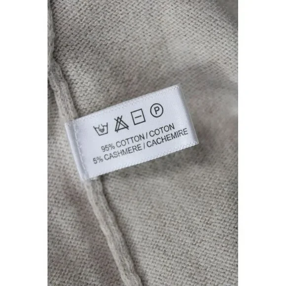 Lisa Todd Unisex Beige Pullover Sweater Long Sleeve Cotton Cashmere Size L - Picture 4 of 6